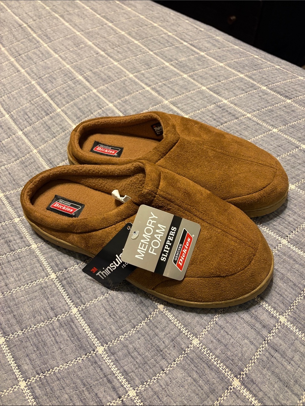 Dickies Brown Slip-On Memory Foam Slippers